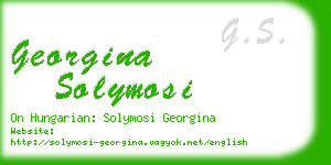 georgina solymosi business card